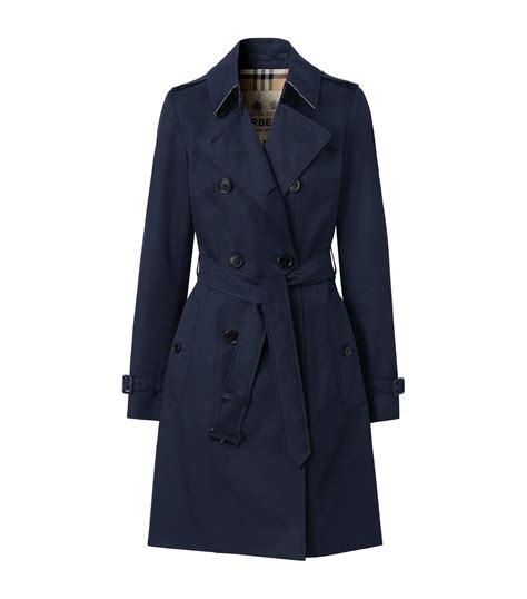 Short Chelsea Heritage Trench Coat in Coal blue 